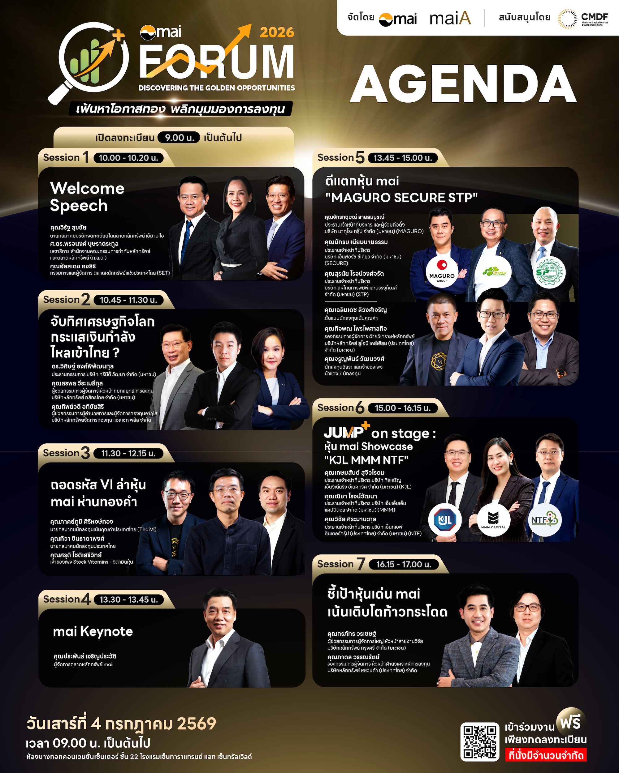 โปสเตอร์กำหนดการ mai Forum 2026 ฉบับทางการ